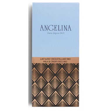 Tablette chocolat au lait & riz croustillant (100g) - Angelina