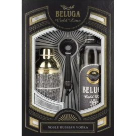 Vodka Beluga "Gold Line" 70cl + Coffret Shaker