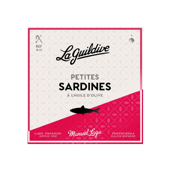 Petites sardines à l'huile d'olive EV Bio (110gr) - La Guildive